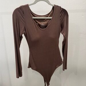 Klassy Network Chocolate Long Sleeve Bodysuit